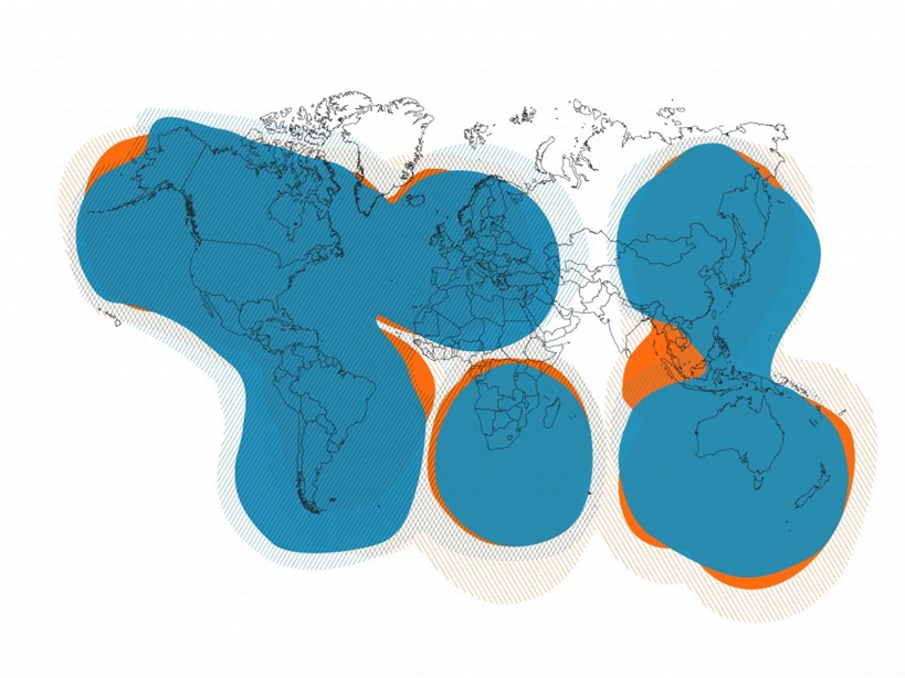 Pokrytie siete Globalstar