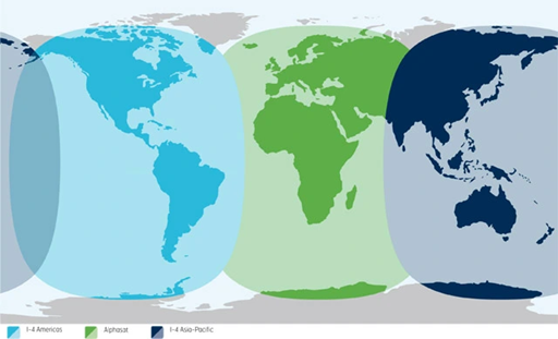 Pokrytie siete Inmarsat